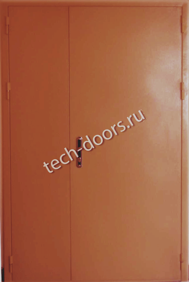Дверь техническая полуторная 1150x2050 коричневая
